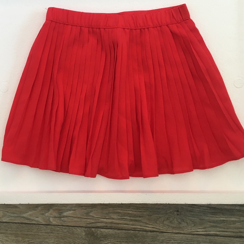 Janie and Jack cherry red pleated skirt 2T